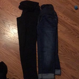 maternity black jeans and jean capris